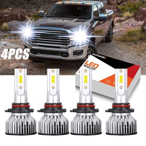 4x High Low Beam For Gmc Sierra 1500 2500 Hd 3500 1993 2014 Led Headlight Bulbs 6000k Bright