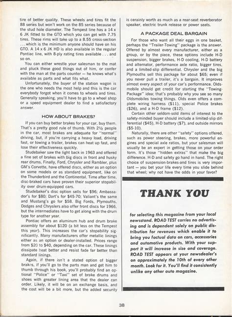 Vintage Article March 1966 Road Test Magazine Car Safety Who Cares Curbside Classic