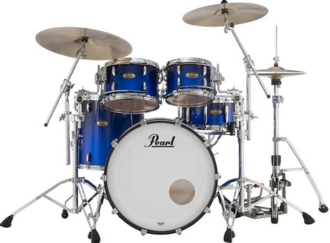 Pearl Masters Maple Pure 4 Piece Shell Pack Kobalt Blue Reverb