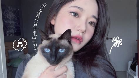 오드아이👁️ 스모키 고양이 메이크업😼 마스카 컴퍼니 5겹항균퍼프 메쉬쿠션 페스티벌 렌즈 추천 Youtube