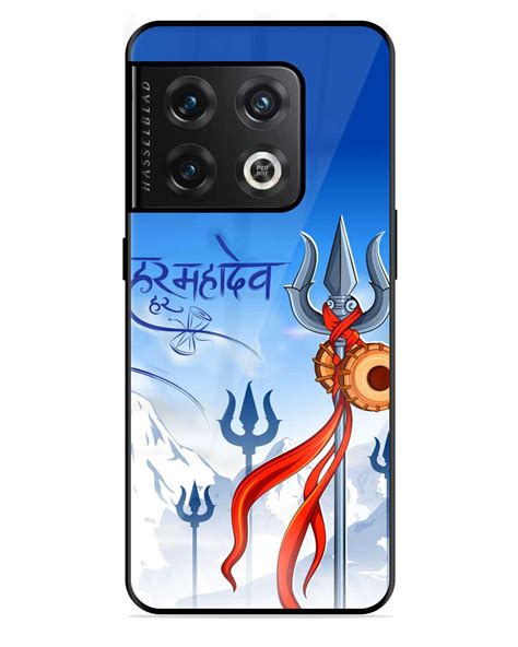 Buy Har Har Mahadev Trishul Premium Glass Case For OnePlus 10 Pro 5G