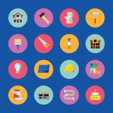 Home Improvement Icons Vector Art At Vecteezy