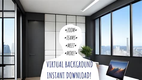 Home Office Zoom Background, Home Office Background, Minimalist Virtual ...