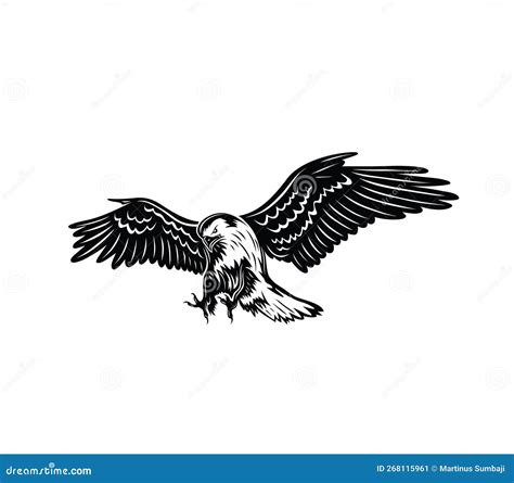 Eagle Silhouette Stock Vector Illustration Of Cartoon 268115961