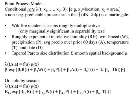 Ppt Forecasting Occurrences Of Wildfires And Earthquakes Using Point