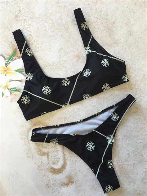 New Sexy Bikinis Women Swimsuit Halter Push Up Bikini Set Printed