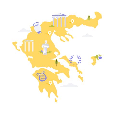 Greece Map Animated Illustrations | Creattie