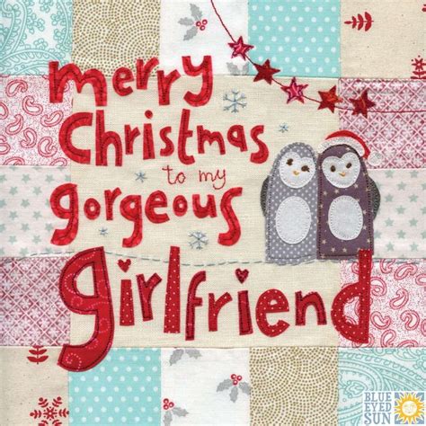 To My Gorgeous Girlfriend Christmas Card Large Luxury Christmas Card