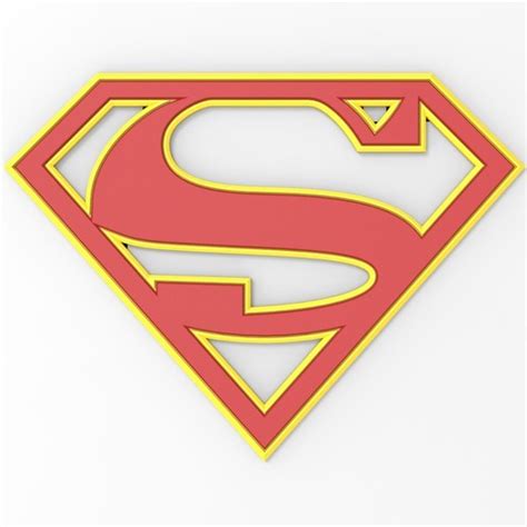 Download 3D printer designs 3D printable Supergirl emblem for cosplay ...