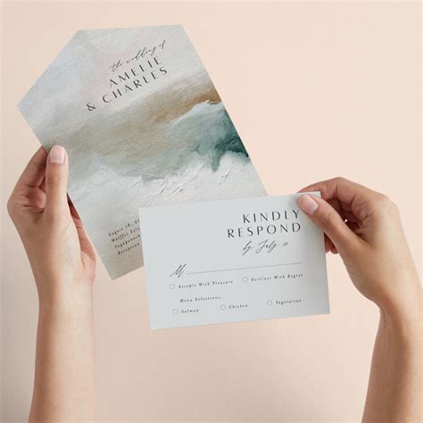 Sunset Waves All In One Wedding Invitations By Nicoletta Savod Minted