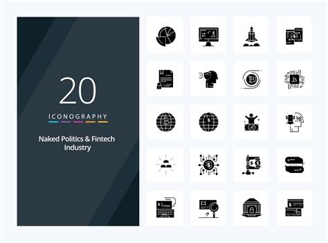 20 Naked Politics And Fintech Industry Solid Glyph Icon For