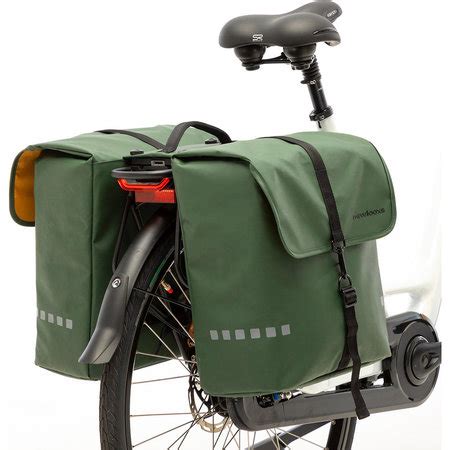 New Looxs Odense Double MIK 39L Green Dubbele Fietstas MIK Systeem