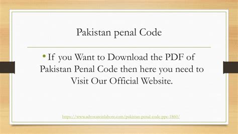 Ppt Pakistan Penal Code Ppc Powerpoint Presentation Free