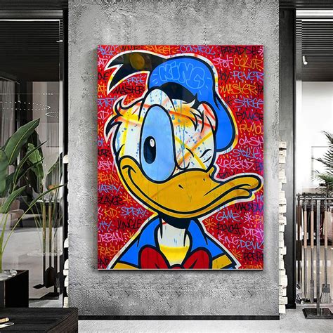 Donald Duck Graffiti Pop Art Leinwand Donald Duck Pop Art Banksy