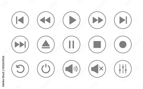 Media player control icon. Play button icon. Vector illustration. on ...