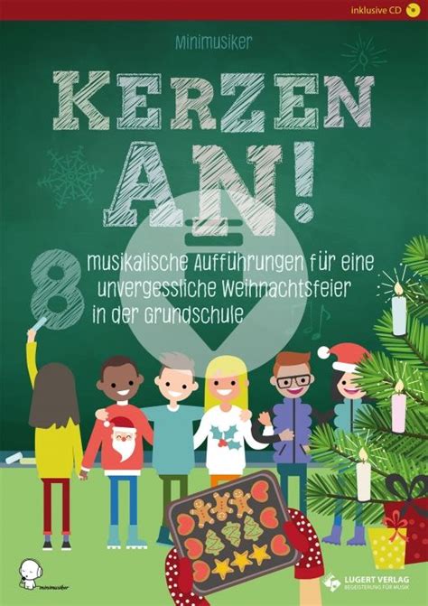 Kerzen an Aufführungen für eine Weihnachtsfeier in der Grundschule