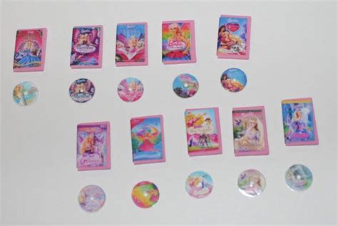 Dollhouse Miniature Barbie Dvds Barbie Books Dollhouse Miniatures Etsy