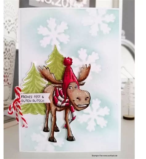 Stampin 2022 X Mas Christmas Weihnachten Weihnachtskarte Elche Moose