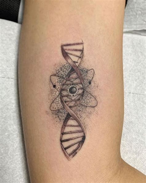 26 Atomic Tattoos For Science Lovers In 2021 Atom Tattoo Dna Tattoo