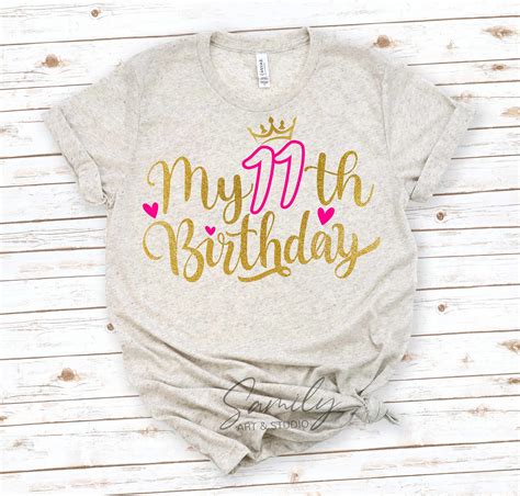 My Eleventh Birthday Svg Eleven Years Old 11th Birthday Etsy