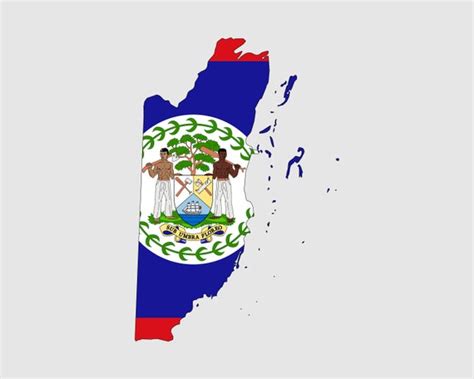 Belize Map Flag Svg Map Of Belize Belizean National Flag Etsy