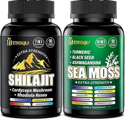 Amazon EYHBQIA Sea Moss And Shilajit Bundle 90 Count Sea Moss