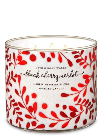 Bath Body Works Black Cherry Merlot 3 Wick Candle Bath And Body