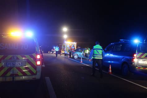 Haute Saône Fait divers Choc frontal sur la RN19 une conductrice