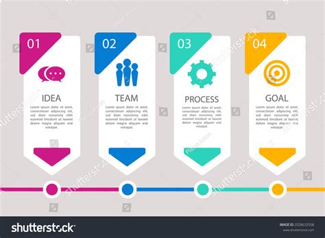 Process Infographic Design Template Timeline Step Stock Vector (Royalty ...