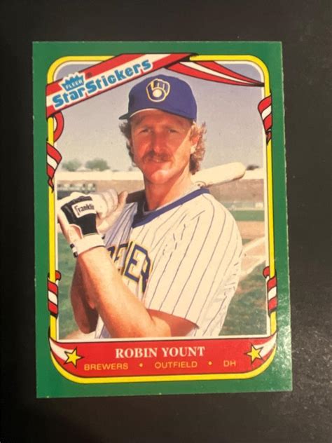 Fleer Star Stickers Robin Yount Brewers Ebay