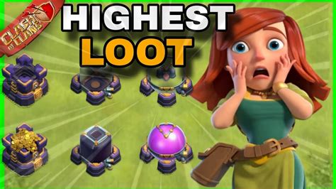 Highest Loot Clash Of Clans Youtube