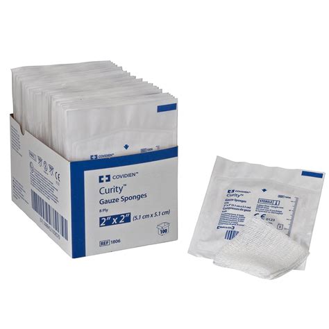 Covidien 1806 Curity Gauze Sponge Sterile 2s In Peel Back Package 2