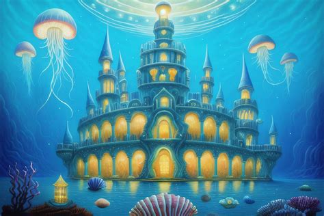 Artstation Ai Underwater Palace Made Of Seashells