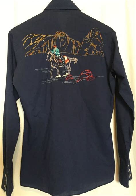 Rocking K Ranchwear By Kennington Shirt Small S Pearl Snap Embroidered