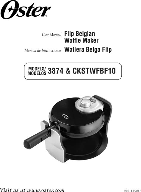 Oster Ckstwfbf10 0Np Flip Belgian Waffle Maker Instruction Manual Deep Fryer 152 For Web