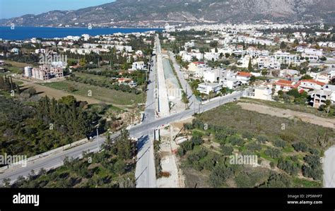 The New Standard Gauge Railway Line To Loutraki Greece Currently