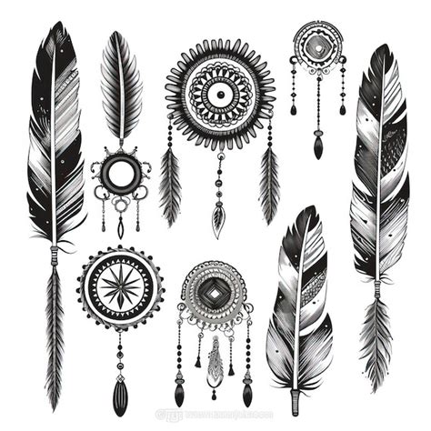 Premium Vector | Bohemian vector assignments on white background