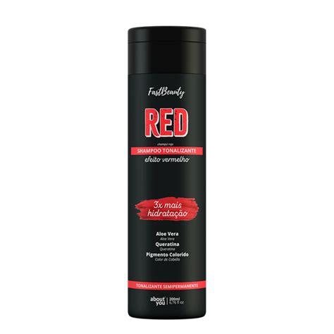 Shampo Fast Beauty Red Matizador Vermelho 200ml