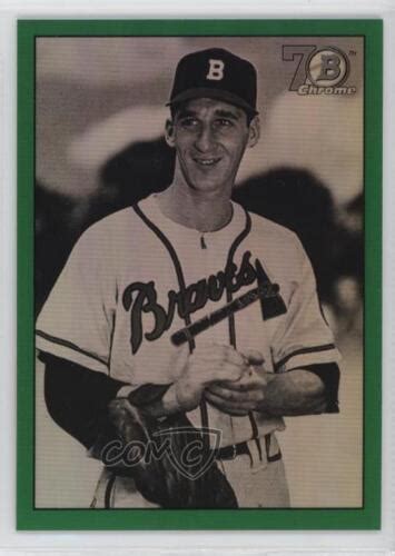 Bowman Chrome Design Retail Green Refractor Warren Spahn