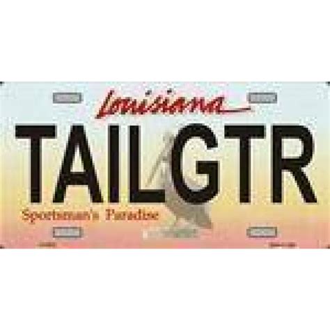 Louisiana State Background License Plate