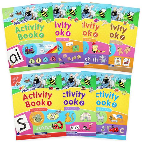 Jolly Phonics Activity Books Set Of Books 1 7 In Print Letters Jolly Phonics 9781844142767