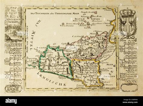 Sicily old map Stock Photo - Alamy