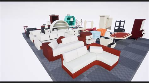 Stylized Furniture Props v.01 in Props - UE Marketplace