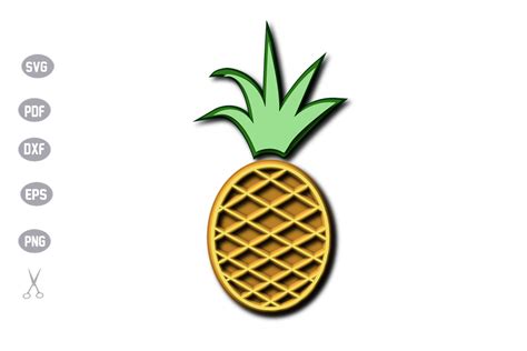 Pineapple 3d Layered Svg Cut File