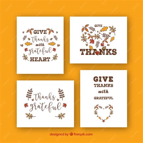 Free Vector | Elegant thanksgiving cards