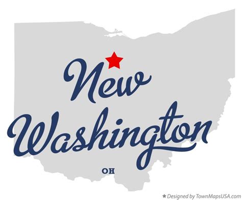 Map of New Washington, OH, Ohio