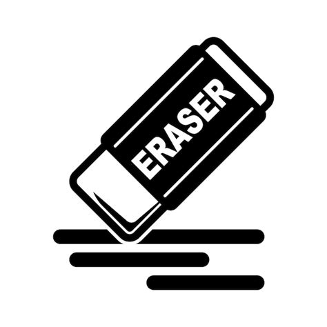 Premium Vector Eraser Icon Vector Illustration Design Template