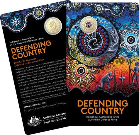 Australia 2021 2 Coloured C Mintmark Indigenous Service In Card