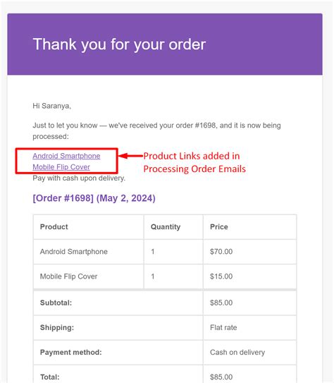 How To Add Product Link In Woocommerce Processing Order Email Tyche