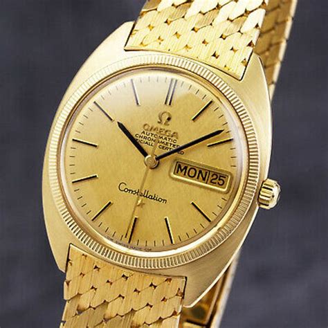 Omega Constellation Day Date 18k Gold Automatik Herrenuhr Ref 168029